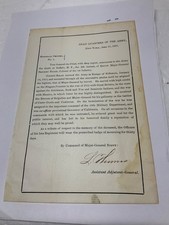 GENERAL BENNET RILEY MOURNING ORDER BY GENERAL SCOTT SGN BY ADJ. LORENZO THOMAS picture