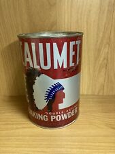 Calumet 5 LB Pound Double Acting Baking Powder Tin Vintage Advertising picture