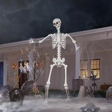 7.9FT Giant Halloween Skeleton Full Body Posable Joints Large Haunted House Deco picture