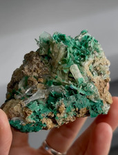 Rare Green Malachite Included Barite with Beautiful Phantoms – Shangulowe Mine,  picture