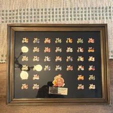 McDonald's 1985 30th Birthday Limited Edition World Flags Pin Set Framed picture