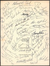 1984 Signed March & Chowder Club Menu DC Gerald Ford John McCain GOP Autograph picture
