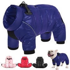 AOFITEE Dog Coat Waterproof Winter Jacket for Small Dogs Blue Medium picture
