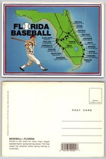 Continental Florida Baseball Map Postcard picture