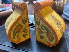 Vtg Mid Century Italy Bitossi Pottery Bookends vgc 6 5/8 x 4 x 4” picture