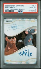 2025 Topps Chrome Disney Sapphire - Auto Remy Black  (10/10) Ratatouille PSA 10 picture