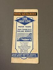 Vintage THE GRAY LINE Motor Tours 1926 Seeing San Francisco Advertising Brochure picture