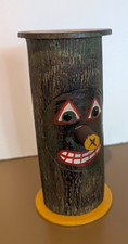 Vintage West Germany Halloween Tree Trunk Goblin Character Candy Container picture