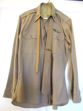 WW11 PILOTS REGULATION SHIRT WITH TIE  , WINGS, TIE CLASP, SZ 40 picture