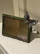 Jay Strongwater 4 X 6 Picture Frame Butterfly Swarovski Crystals & Enamel picture