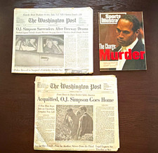 OJ Simpson 1994 Arrest 1995 Acquittal Washington Post Newspapers SI Magazine picture