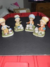 Vintage 1970s Homeco Puppies And Kittens Statues Lot 1430 picture