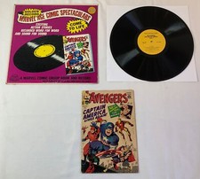 1966 Golden Record Reprint LP + comic~ AVENGERS #4 ~ CAPTAIN AMERICA LIVES AGAIN picture
