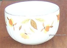 Hall China Jewel Tea Autumn Leaf Custard Dish Vintage Tableware picture