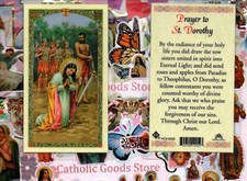 St. Saint. Dorothy- Prayer to Saint Dorothy - Laminated  Holy Card HC9-505E picture