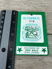 1968 Chicago Democratic Convention Alternate Honored Guest Door Badge Pass Card picture