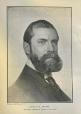 1906 Vintage Magazine Illustration Charles Evans Hughes New York Governor picture