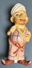 Vintage RIES Japan Man in Bathrobe Slippers Ceramic Figurine 6” Hand Decorated picture