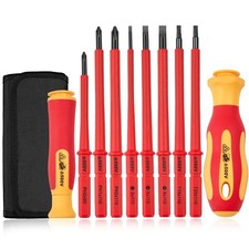 Magnetic Screwdriver Bit Set Insulated Handle Torx Phillips Slotted Electrician picture