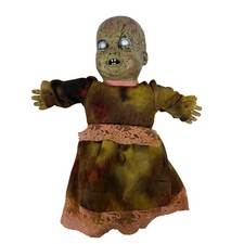 Cracked Haunted Doll By Spirit Halloween Talking Horror Creepy Retired  picture