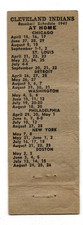 1941 CLEVELAND INDIANS BASEBALL SCHEDULE matchbook matchcover - PORT CLINTON, OH picture