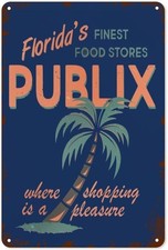Nostalgic Retro Funny Vintage Publix Florida'S Finest Food Stores TinMetal Signs picture