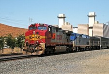 BNSF GE C44-9W 782 w the Coast Starlight in Coyote, CA Sep 2013 5 x 7 Photo picture