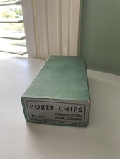 Vintage Pattberg No 1250 Composition Interlocking Poker Chips - Original Box picture