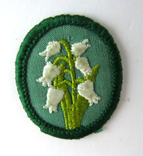 1974 LILY OF THE VALLEY,  Girl Scout TROOP CREST Badge Patch Plastic  picture