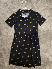 Disney Cakeworthy Mickey Mouse Pumpkin Halloween Dress Size M NWT Black Orange picture