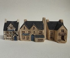Set of Three Vintage Philip Laureston Ceramic Miniature Buildings picture