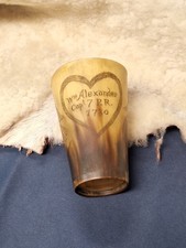 Capt. William Alexander REVOLUTIONARY WAR Continental Army Horn Beaker C.1780  picture