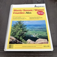 Hagstrom Morris/Sussex/Warren Counties Atlas Paperback Spiral Bound Large scale picture