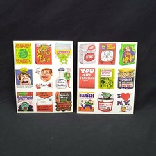 Lot of 2-Vintage Knockoff Wacky Packages-Uncut Sheets-Trading Cards-White Back picture