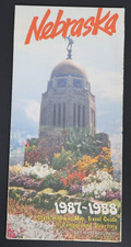 Nebraska 1987-1988 State Highway Map Travel Guide Vintage Travel Map Fold Out picture
