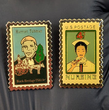 1978 U.S. Postal Service Stamp Pins Harriet Tubman & Nursing Black Heritage picture