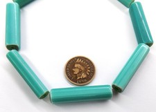 6 Beads Ultra Rare First Contact Green Core Nueva Cadiz African Trade T283 picture