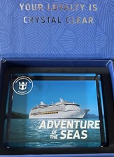 Royal Caribbean Color Crystal Block ADVENTURE OF THE SEAS Crown & Anchor Society picture
