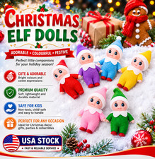Christmas Elf Doll On The Ledge Baby Elf Plush Felt Xmas Tree Decoration picture