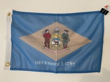 State of Delaware 12 X 18 Super Polyester Flag with 2 Grommets 3-Z12 picture