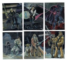 1993 TOPPS STAR WARS GALAXY SERIES 1 ETCHED FOIL 6-CARD SET (1-6) NM/MINT picture