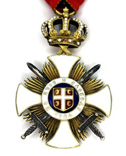 Original Kingdom of Serbia Order of Karađorđe's Star IV Class w/ Swords Rothe picture