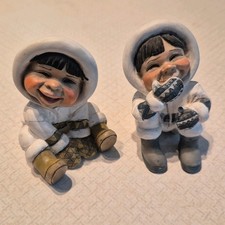 Candy Design Eskimo Figurine Laughing Kids Norway Children Laughing Alaska picture