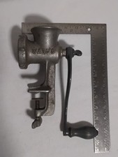 Vintage Cast Iron Wards Table Mounted Meat Grinder Made in the USA. picture