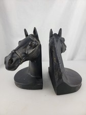Vintage Sarsaparilla CCG Pair of Horse Bust Head Bookends picture