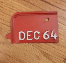 One Dec 1964 California  License Plate Tab. YOM Renewal Year,  picture