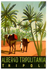 🇮🇹 Albergo Tripolitania Travel Poster - 2023 Vintage Style 24x36” Rare picture