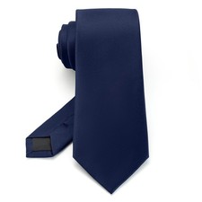 Men's 3.15 Inch (8CM) Black Solid Formal Ties for Men picture
