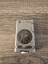 VTG WWII ALUMINUM LIGHTER MARIA THERESIA 1780 THALER RESTRIKE 0.833 SILVER COIN picture