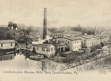 Woolen Mill West Conshohocken Pennsylvania Postcard Early 1900s picture